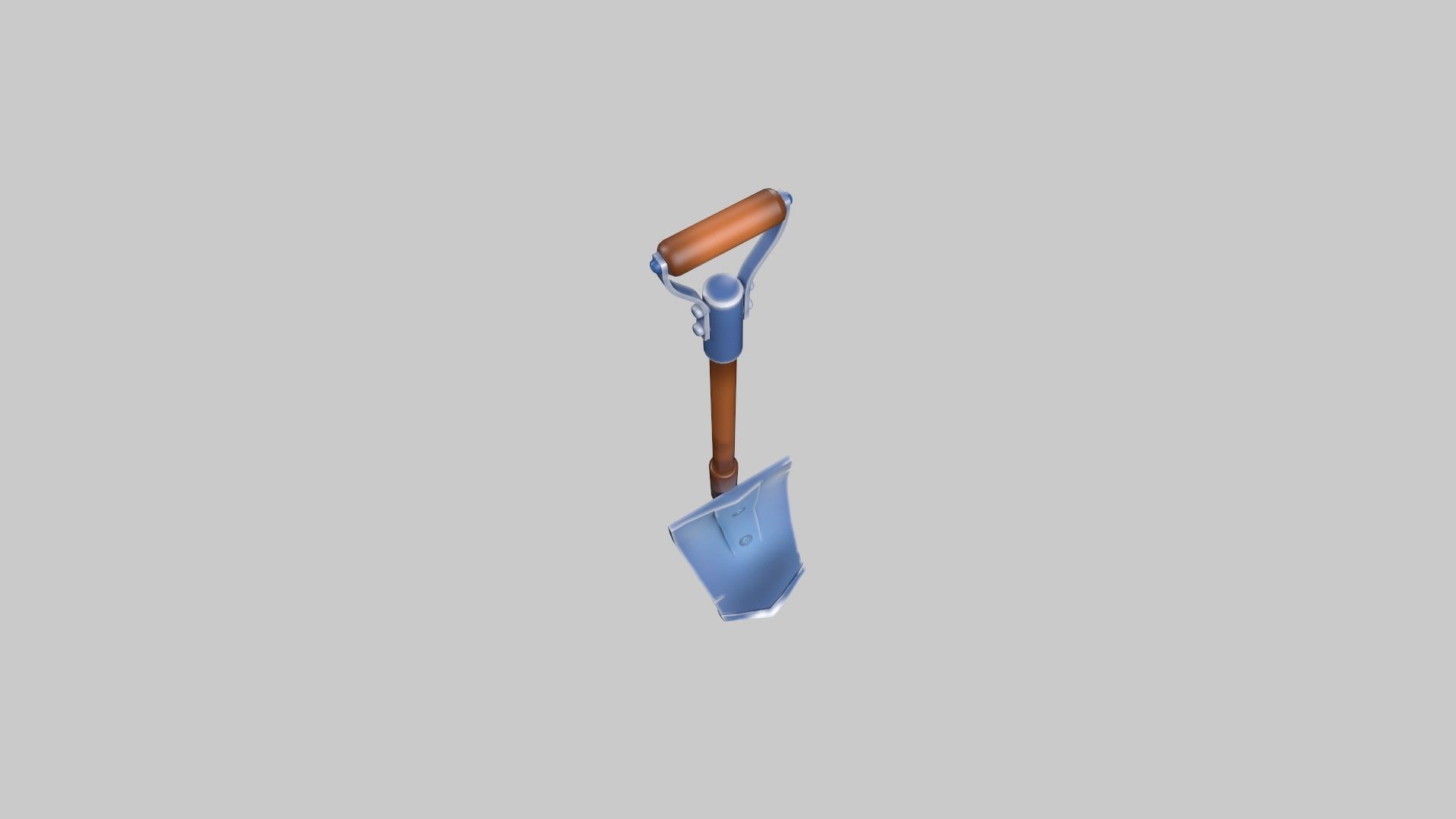 shovel Low-poly 3D model_3