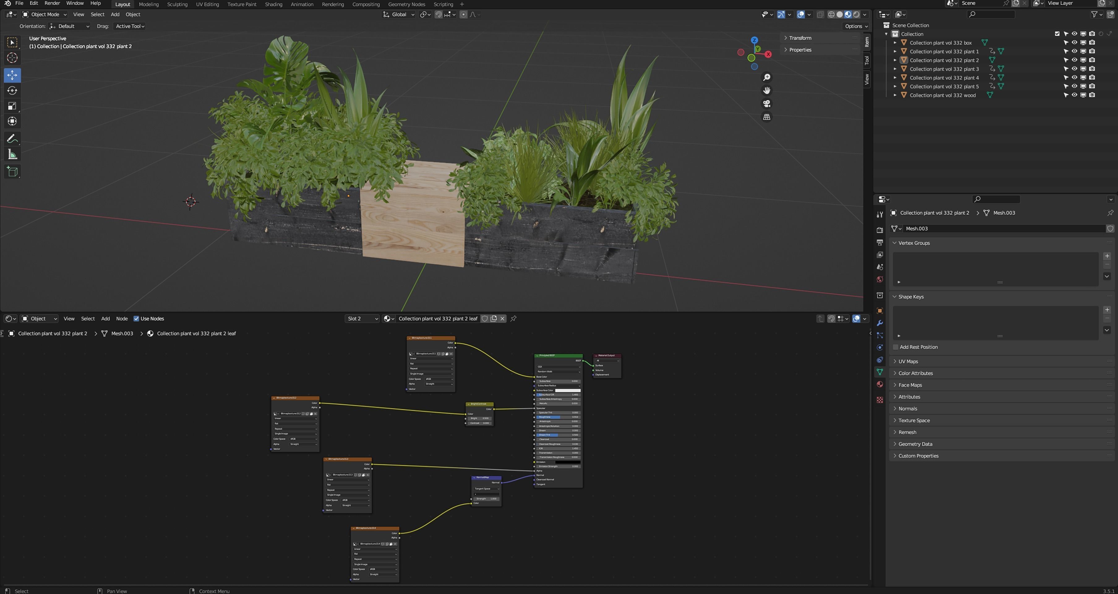 Collection plant vol 332 - blender model  3D model_6