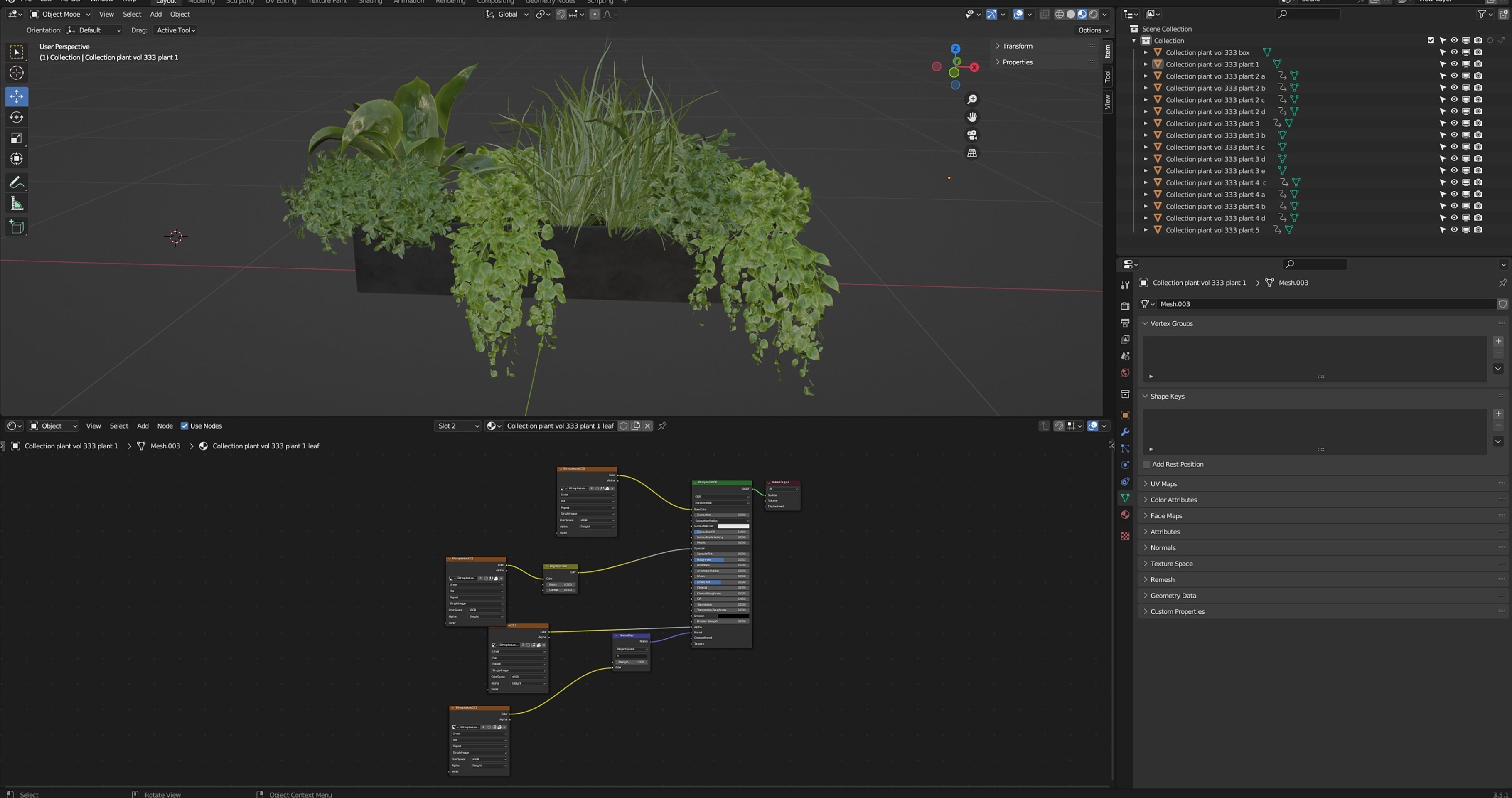 Collection plant vol 333 - blender model  3D model_6