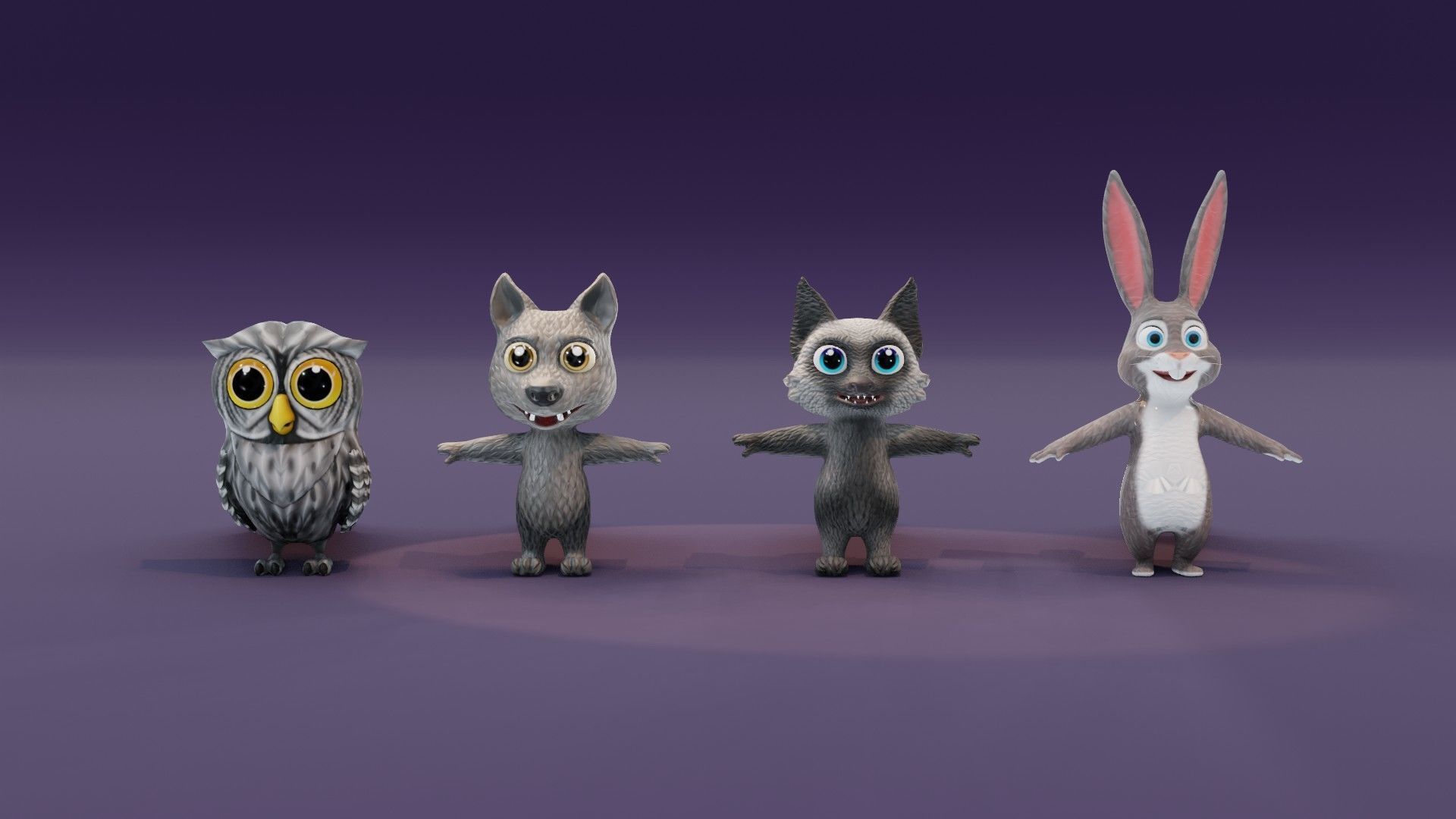 Animated Cartoon Animals 3D Models Collection 08 _6