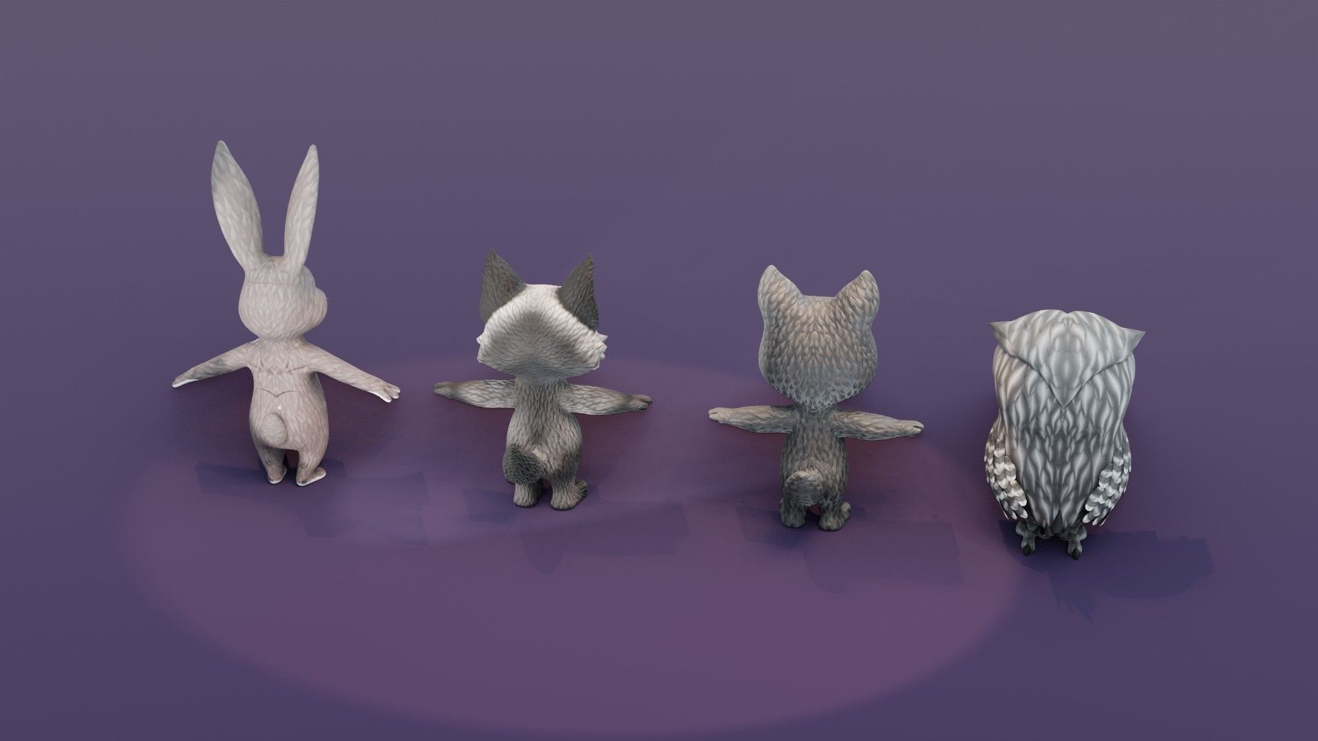 Animated Cartoon Animals 3D Models Collection 08 _7