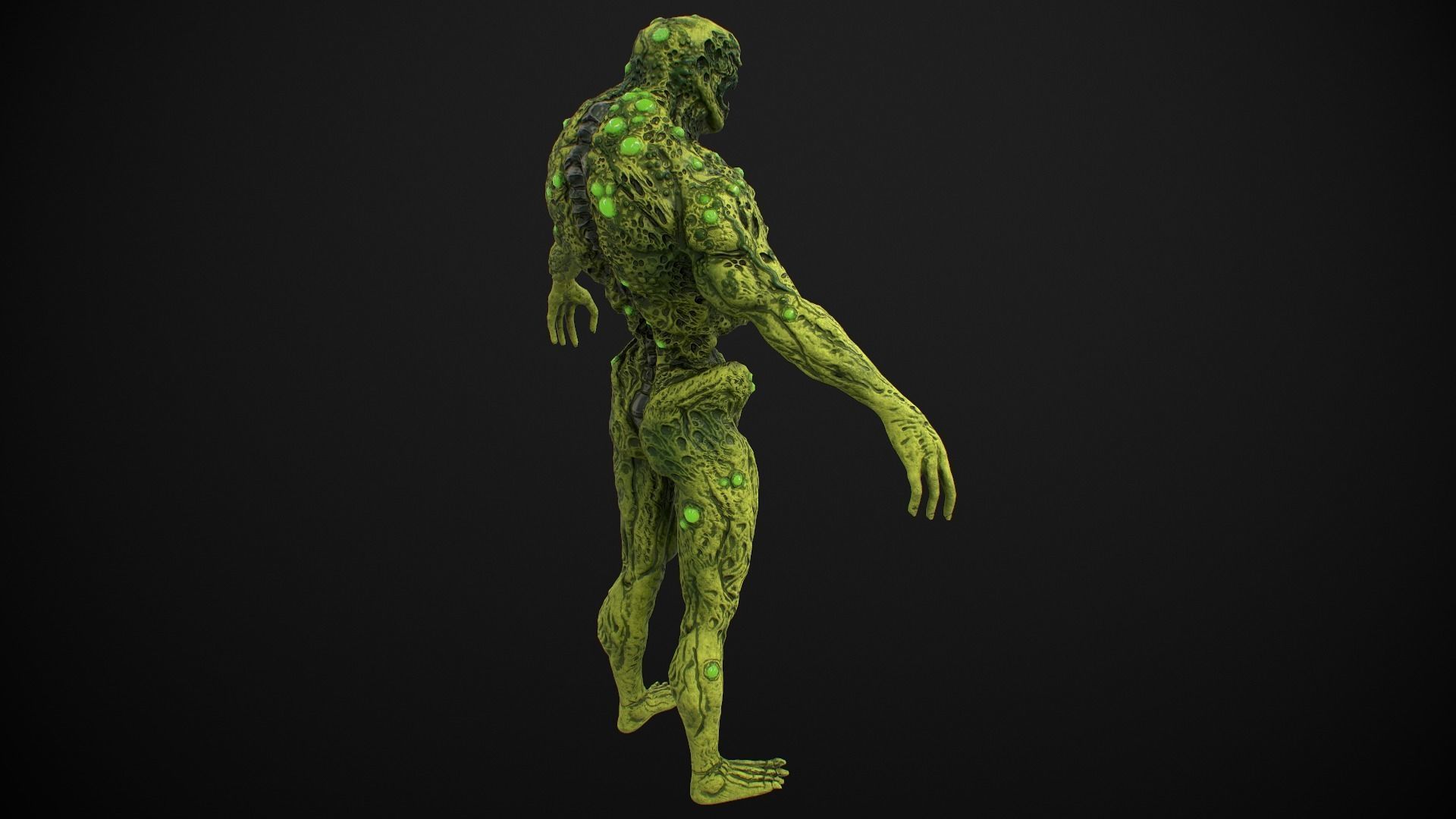 Mutant Humanoid Monster Low-poly 3D model_20