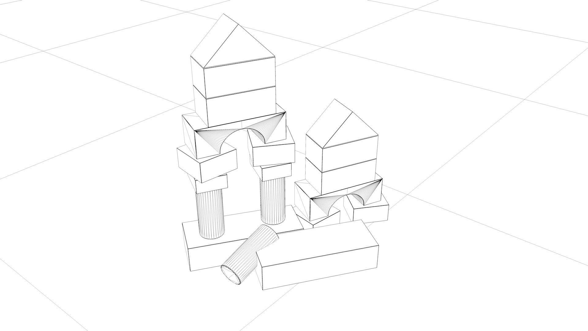 Building block toys  puzzle toys 3D model_1