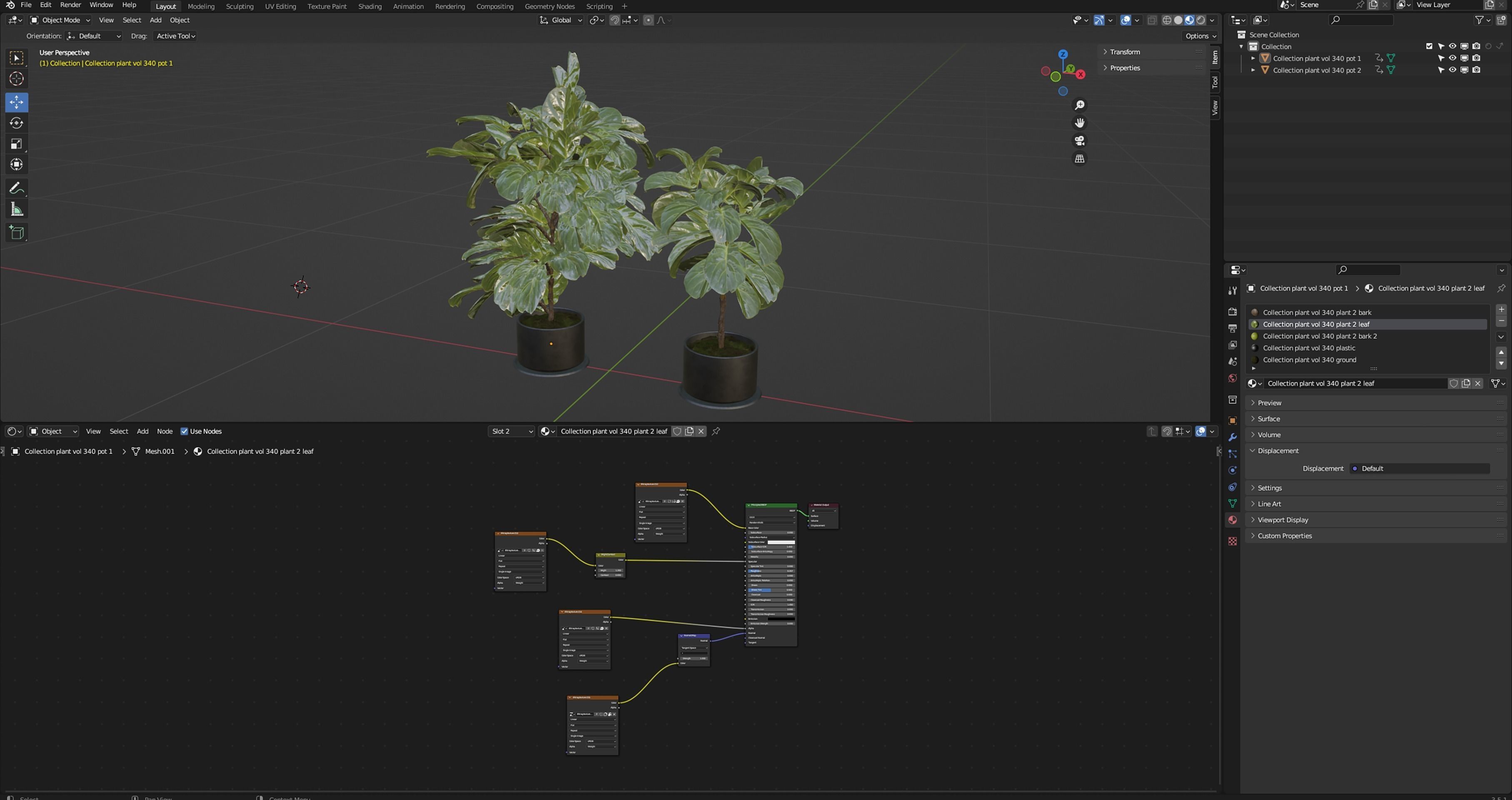 Collection plant vol 340  - blender model  3D model_6