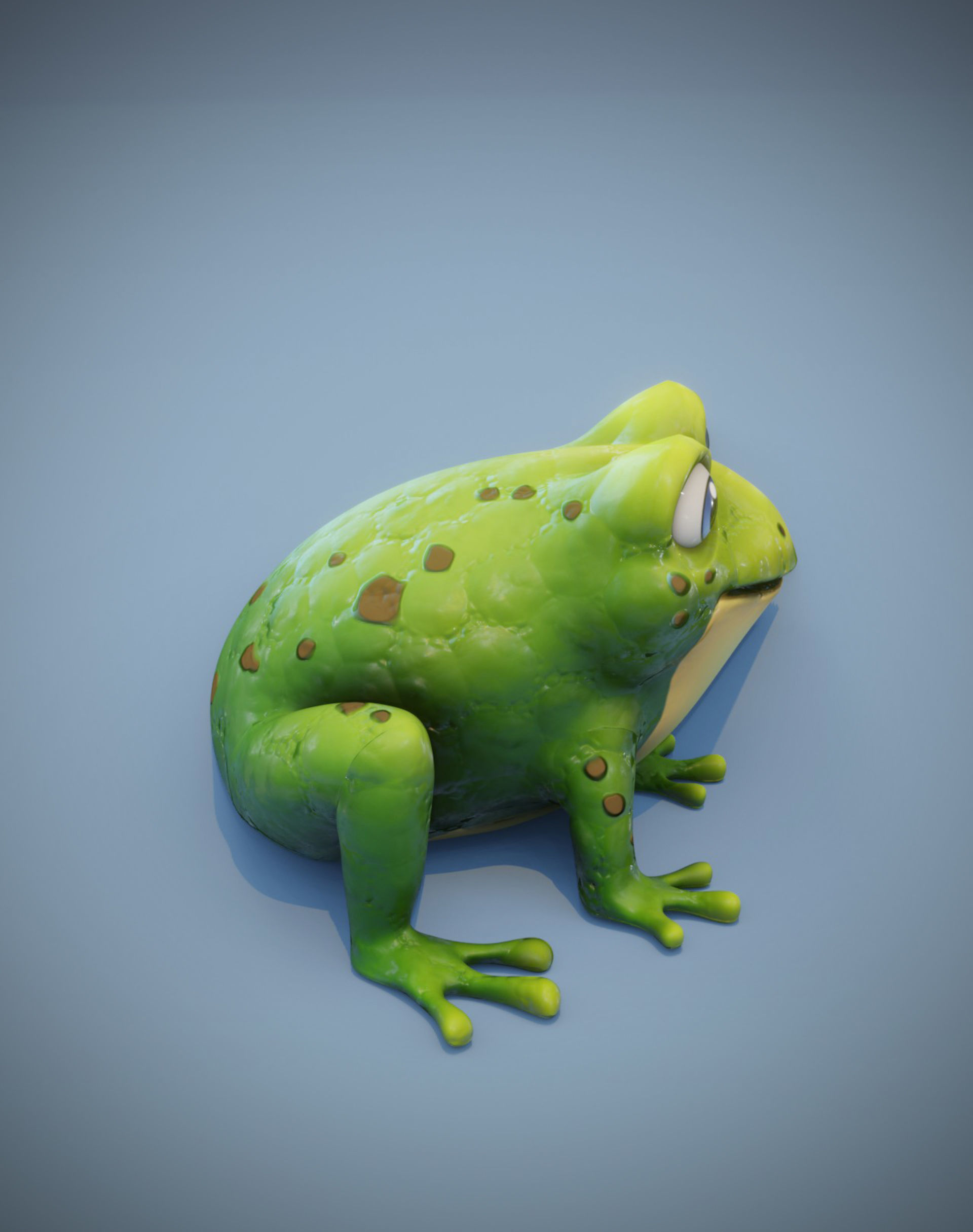 Wolf Fox Rabbit Frog 3D Models Pack Low-poly 3D model_18