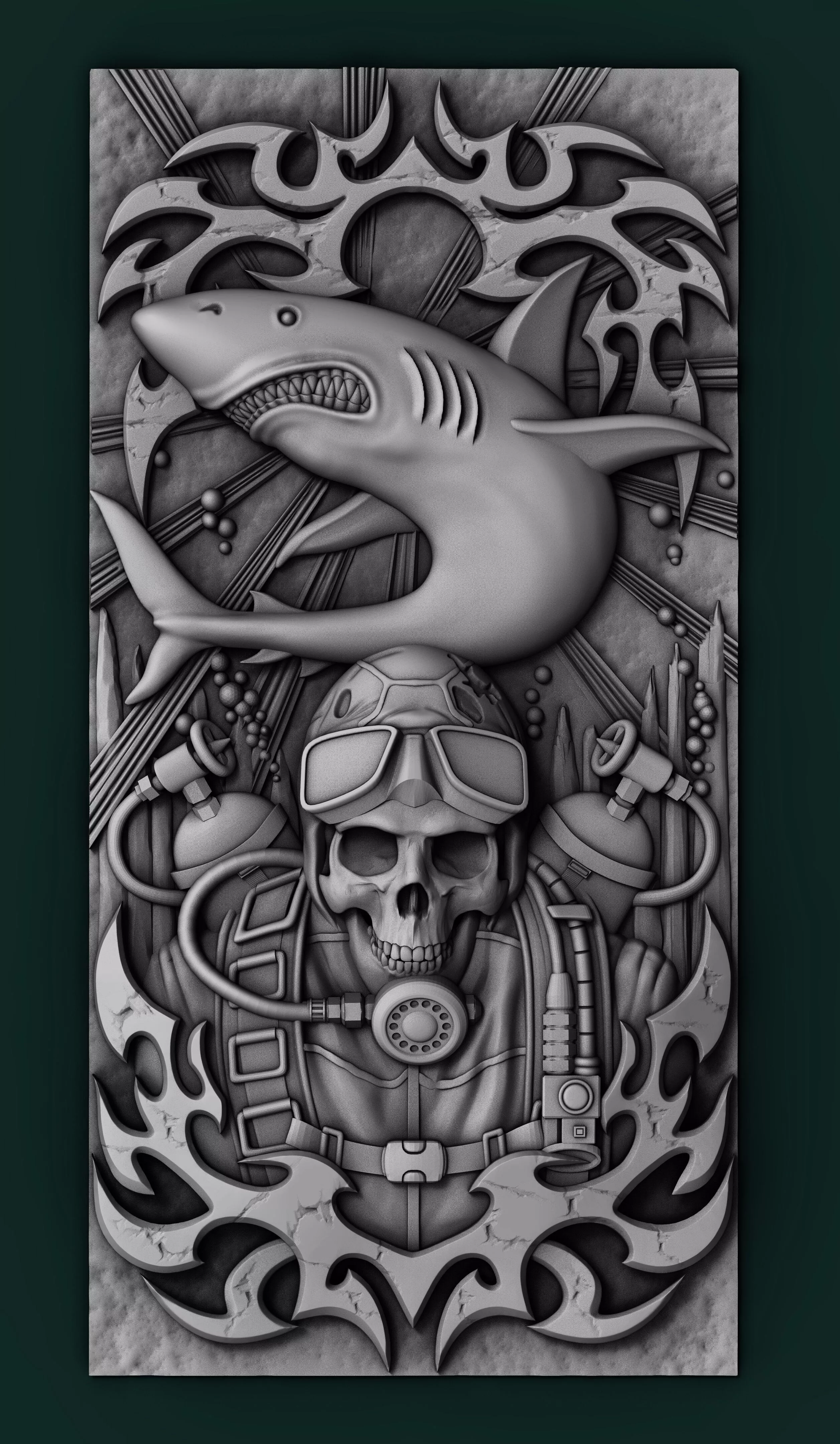 dead diver 3D model