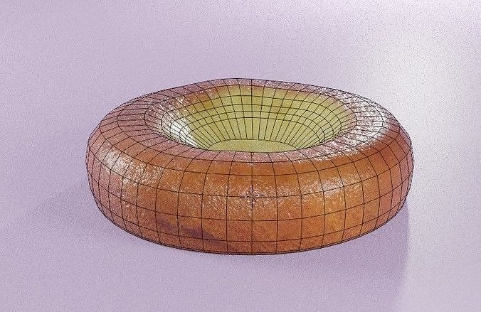 Custard  Cream Buns Low-poly 3D model 6