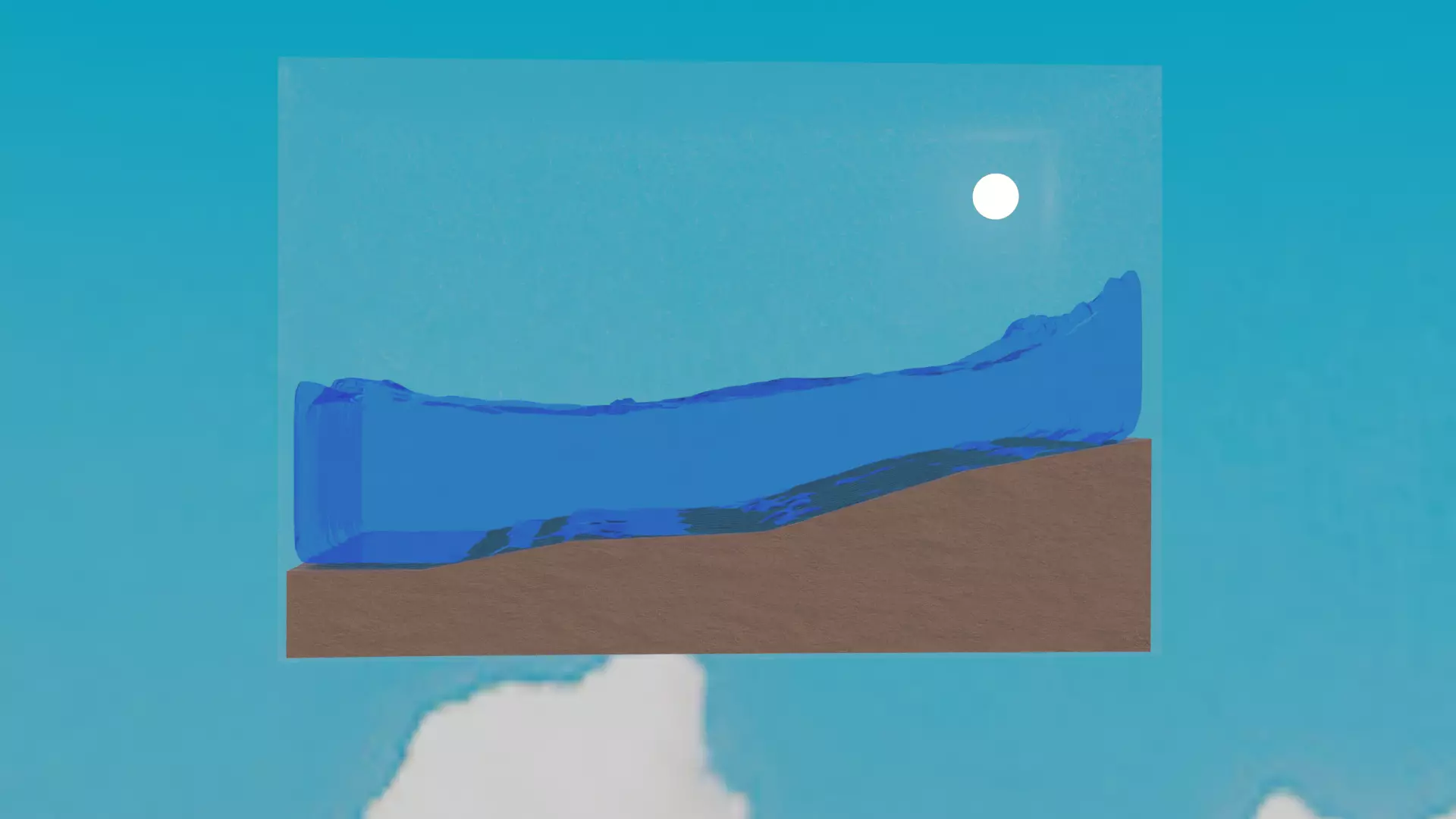 aquarium water Low-poly 3D model