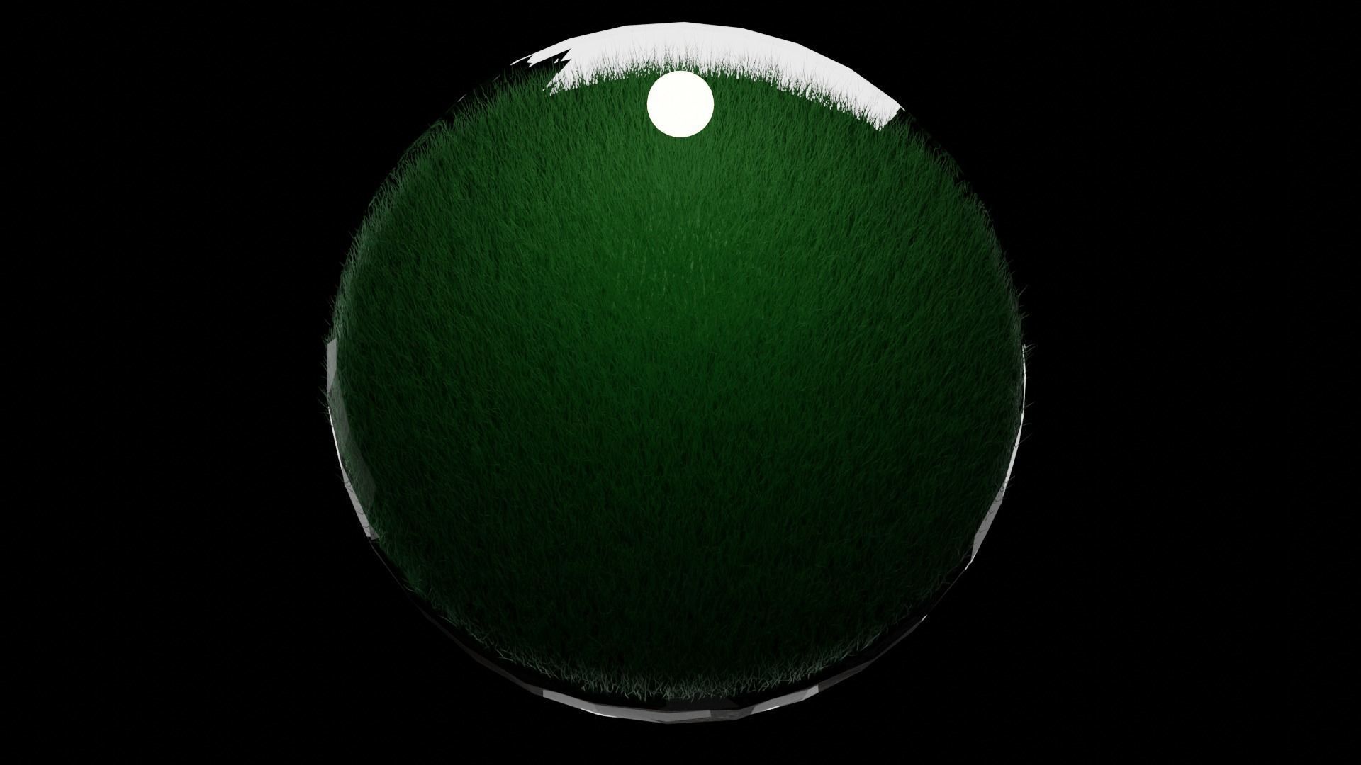 glass ball Low-poly 3D model_2