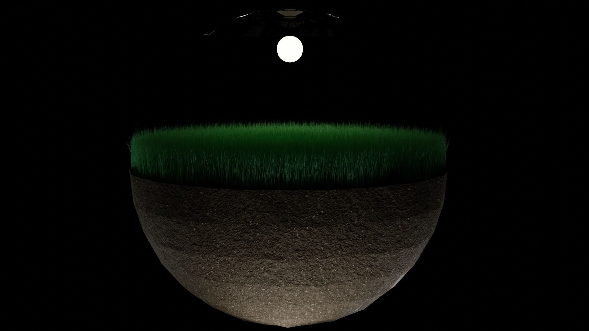 glass ball Low-poly 3D model_1