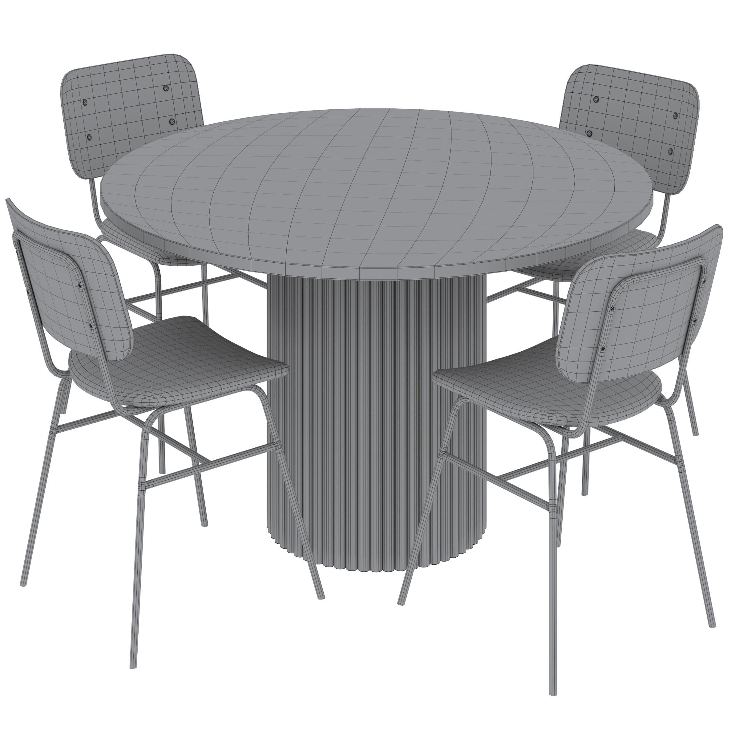 Dining Table BAKERGO and chair BRENT 3D model_6