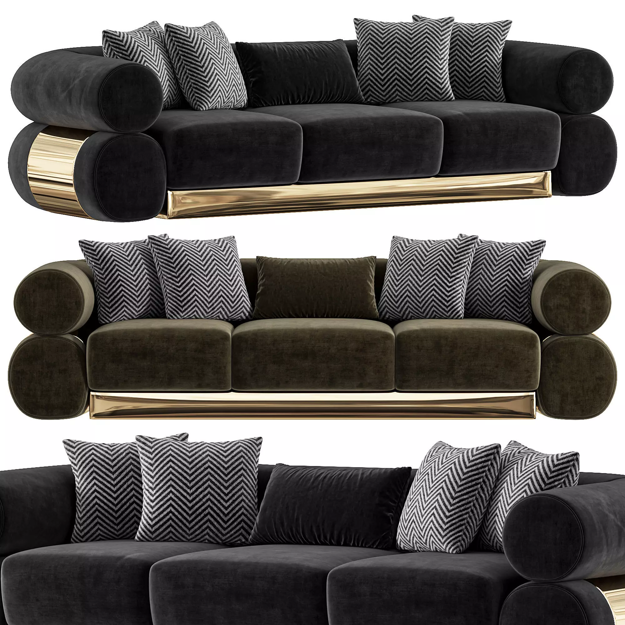 Leyborn Metal Sofa By Evgor 3D model