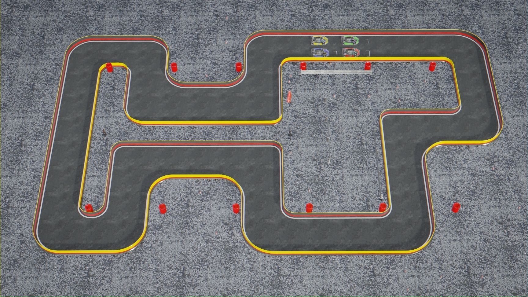 Gokart Track RT Low-poly 3D model_3