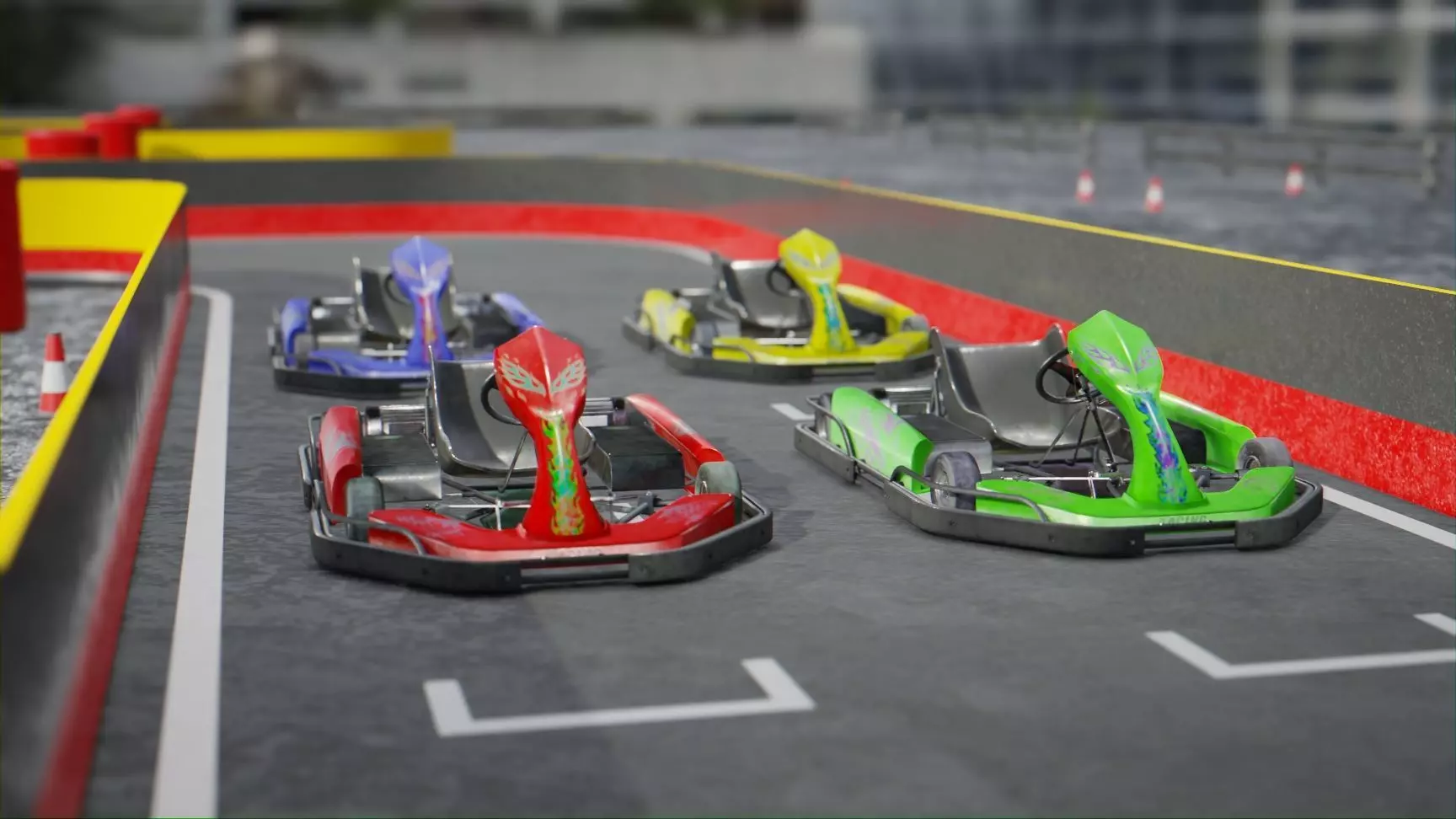 Gokart Track RT Low-poly 3D model_0
