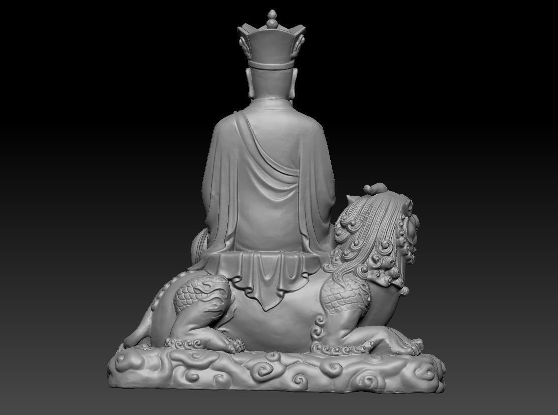 3 d model earth treasure guanyin 3D print model_1