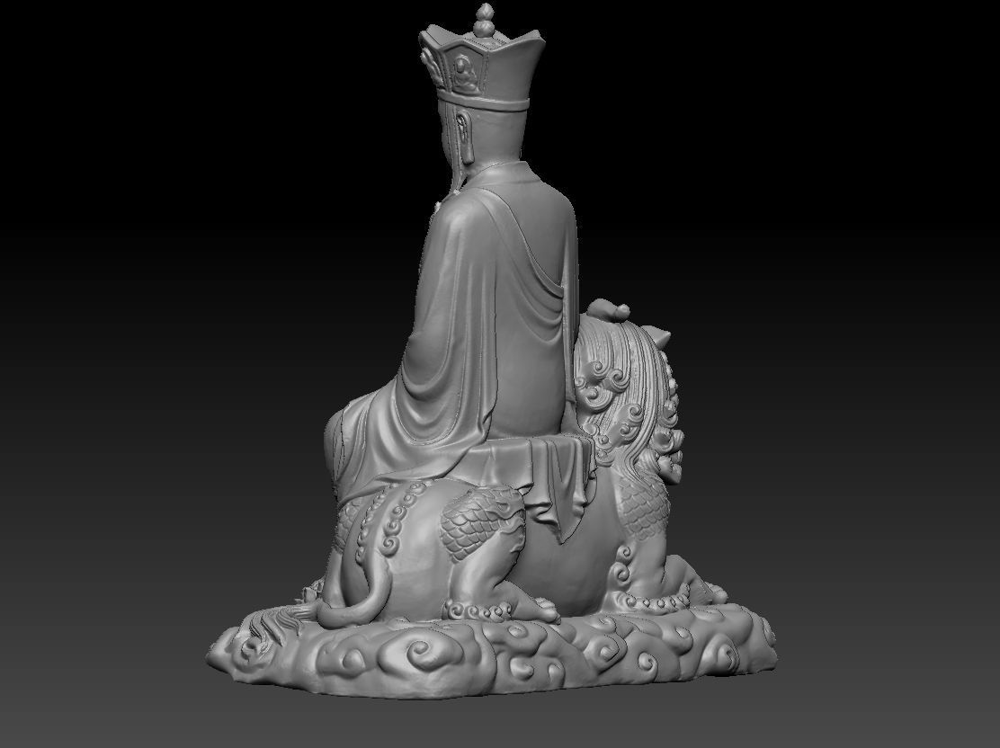 3 d model earth treasure guanyin 3D print model_3