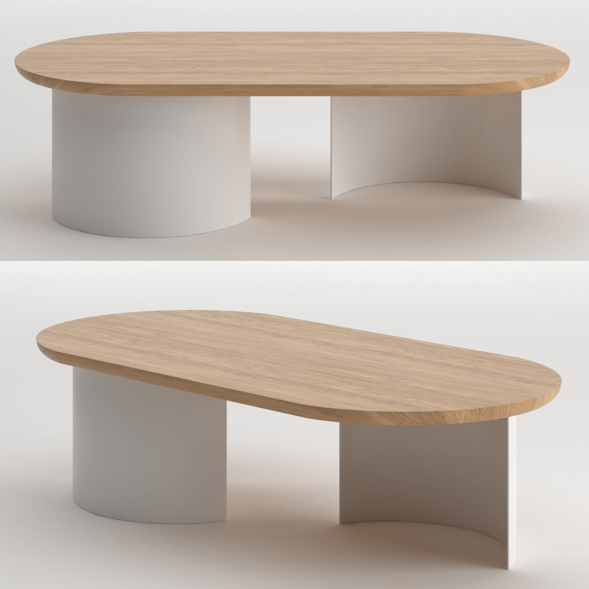 Serra Long Round Coffee Table 3D model_2