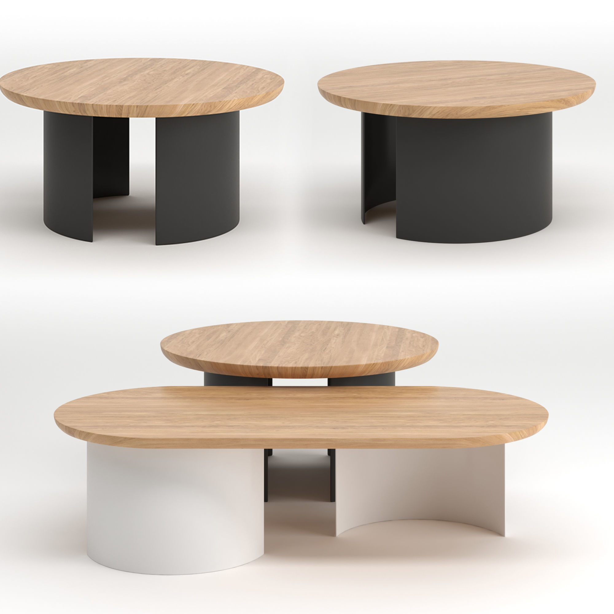 Serra Long Round Coffee Table 3D model_1