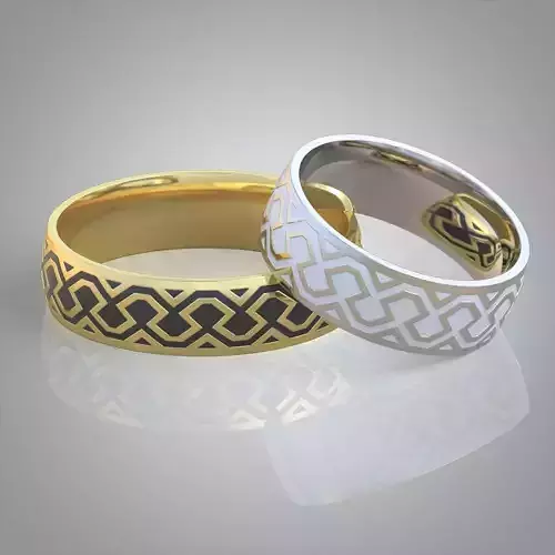 Diamond ring 0381 3D printable model 11