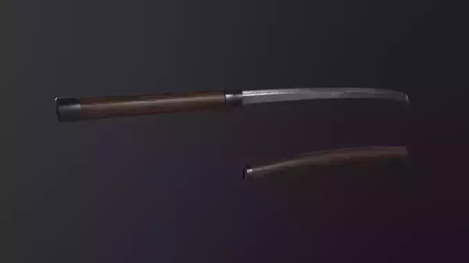 Ninja sword 3D Model Low-poly 3D model