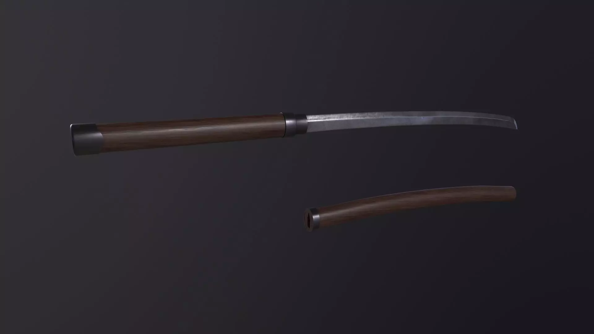 Ninja sword 3D Model Low-poly 3D model_0
