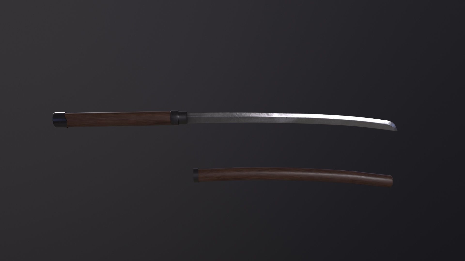 Ninja sword 3D Model Low-poly 3D model_3