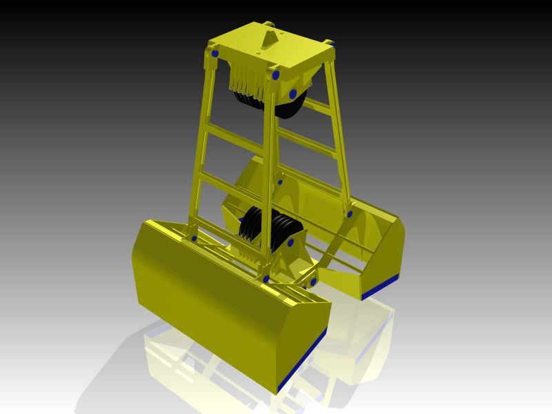 Clamshell buckets 3D model_1