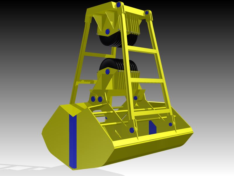 Clamshell buckets 3D model_2