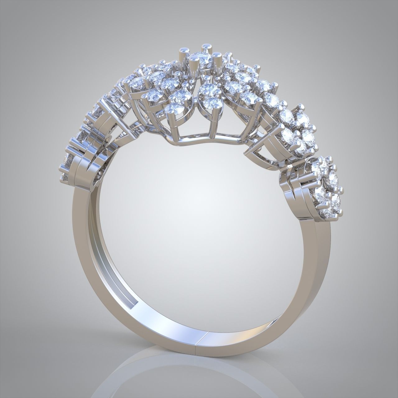 Diamond ring 0382 3D printable model 3D print model_4