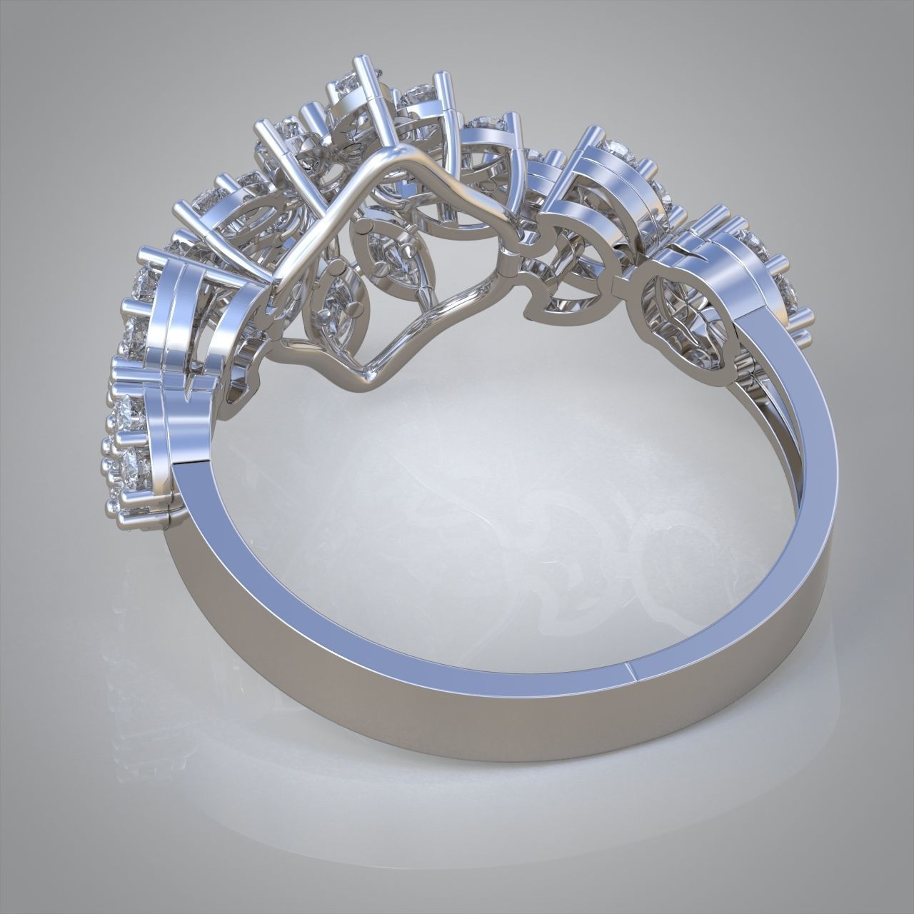Diamond ring 0382 3D printable model 3D print model_10