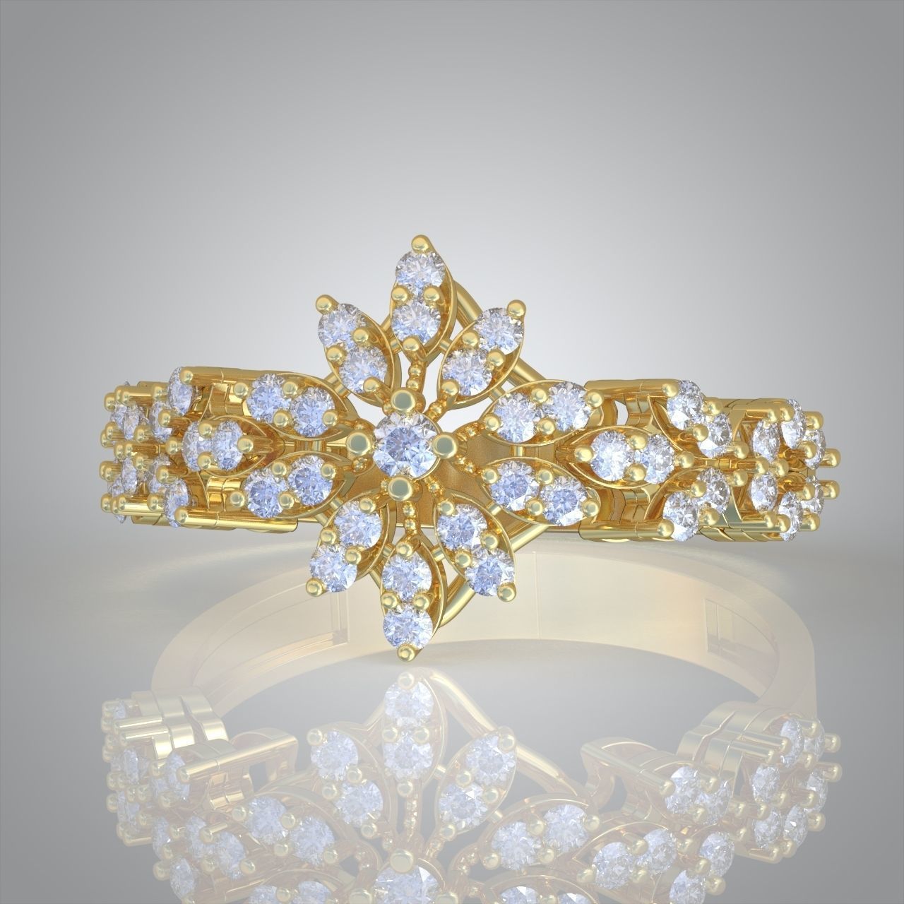 Diamond ring 0382 3D printable model 3D print model_7