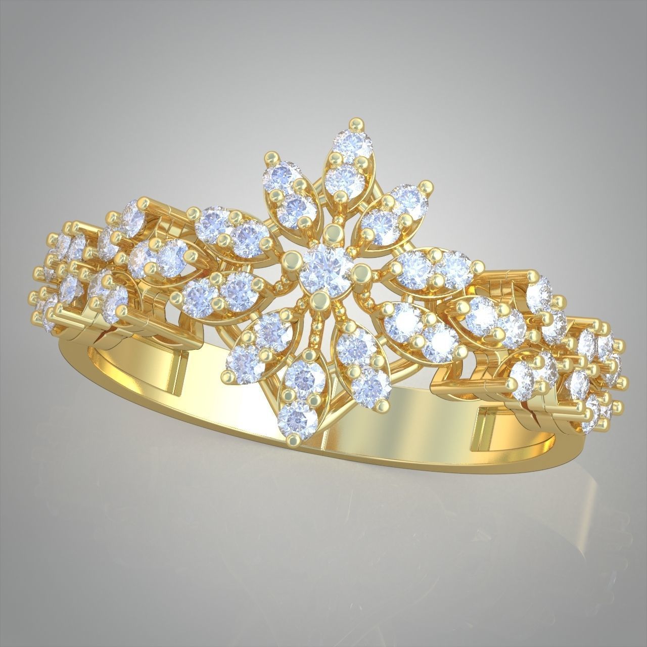 Diamond ring 0382 3D printable model 3D print model_2