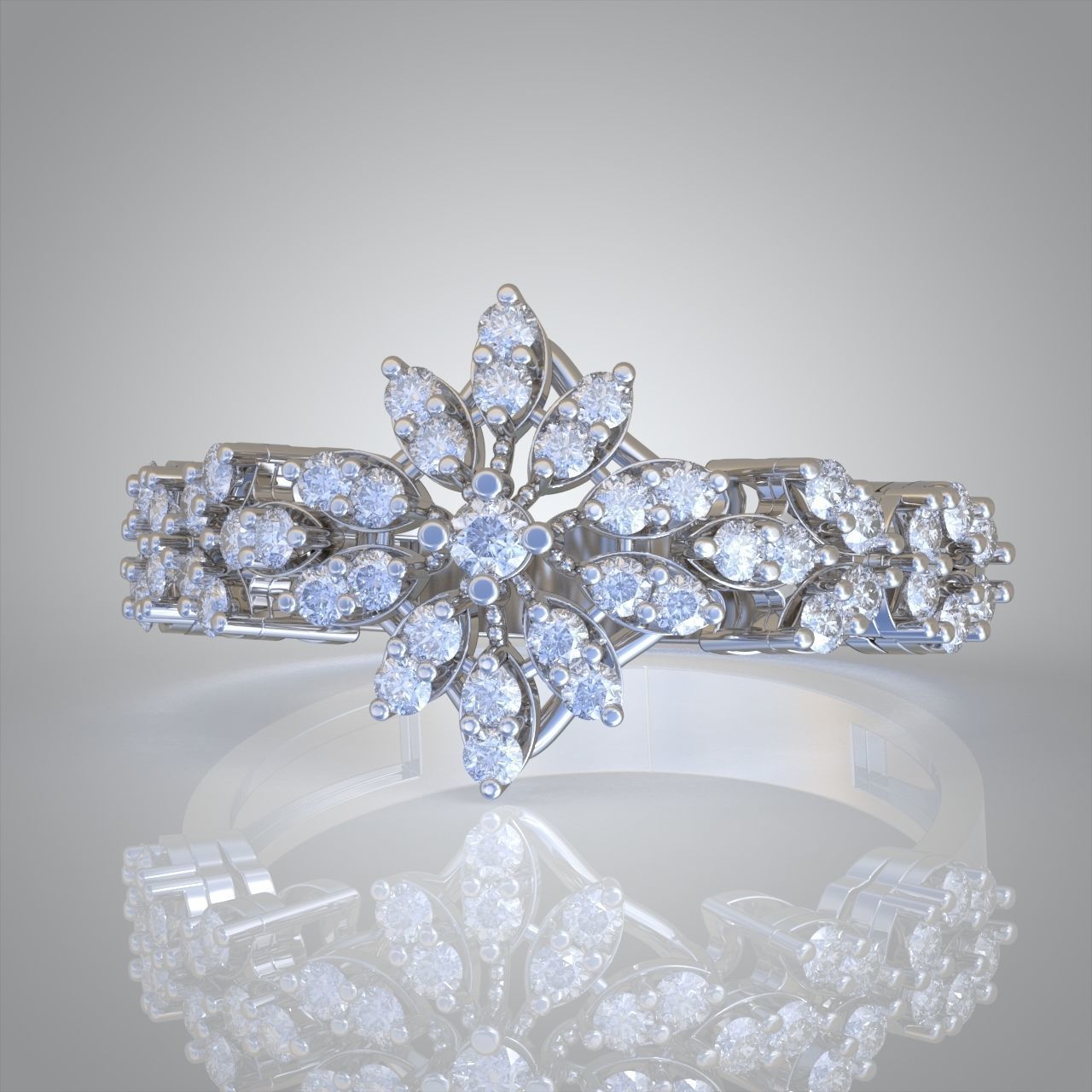 Diamond ring 0382 3D printable model 3D print model_6