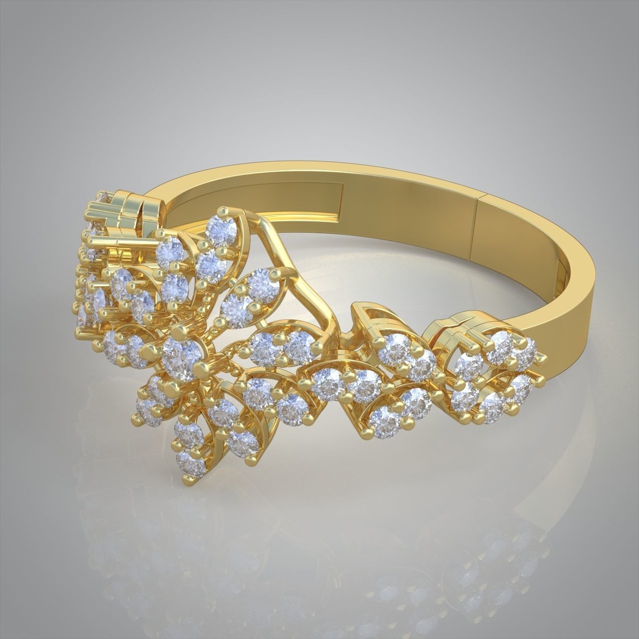 Diamond ring 0382 3D printable model 3D print model_8