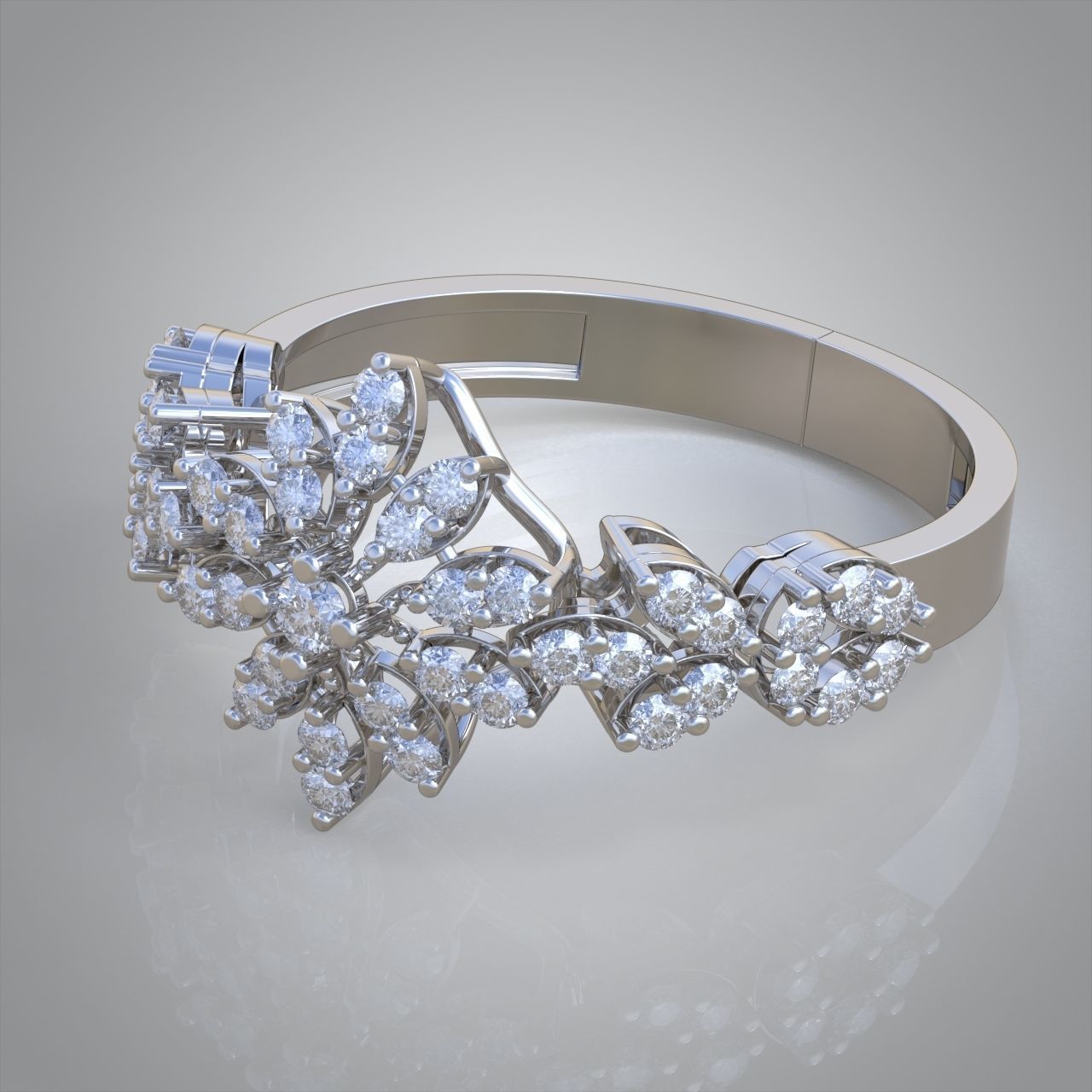 Diamond ring 0382 3D printable model 3D print model_9