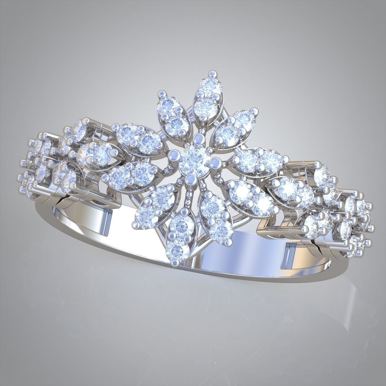Diamond ring 0382 3D printable model 3D print model_3