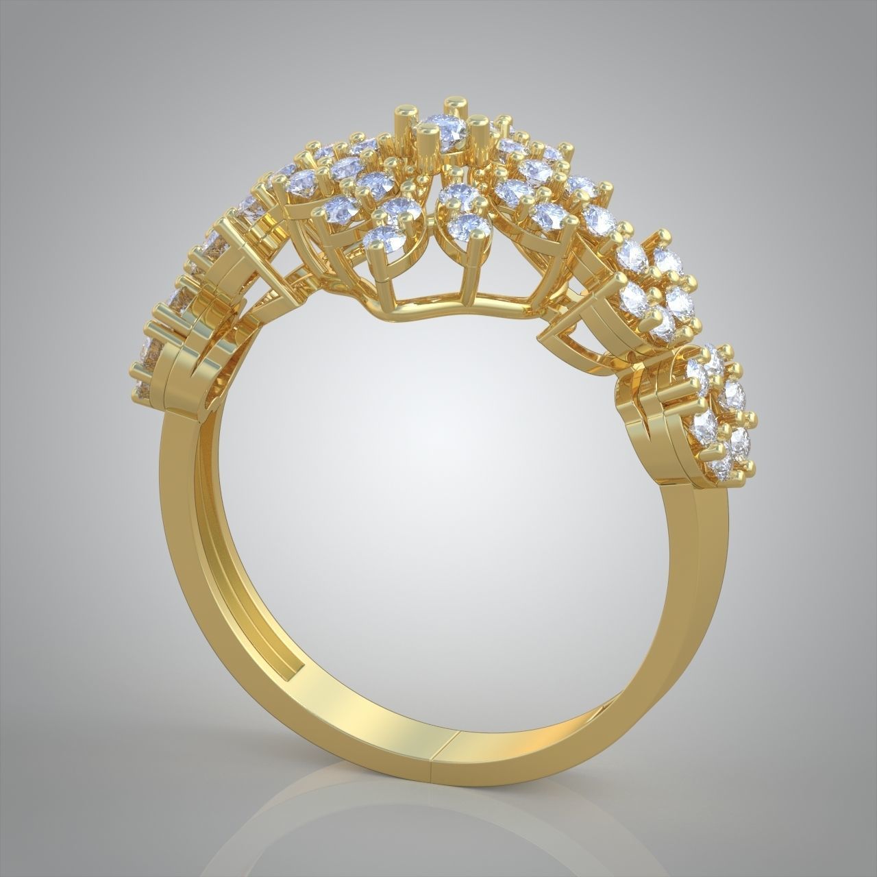 Diamond ring 0382 3D printable model 3D print model_5
