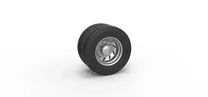 10 Triangular Hole Rear double semi wheel V3 Scale 1 to 25