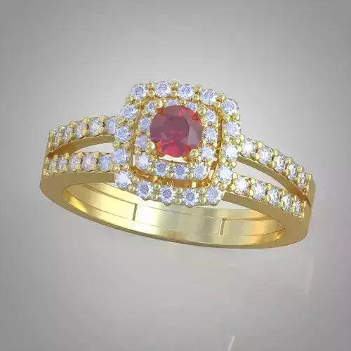 Diamond ring 0383 3D printable model