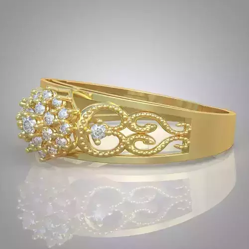 Diamond ring 0386 3D printable model