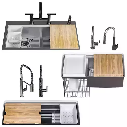 Kohler sink set2 3D model