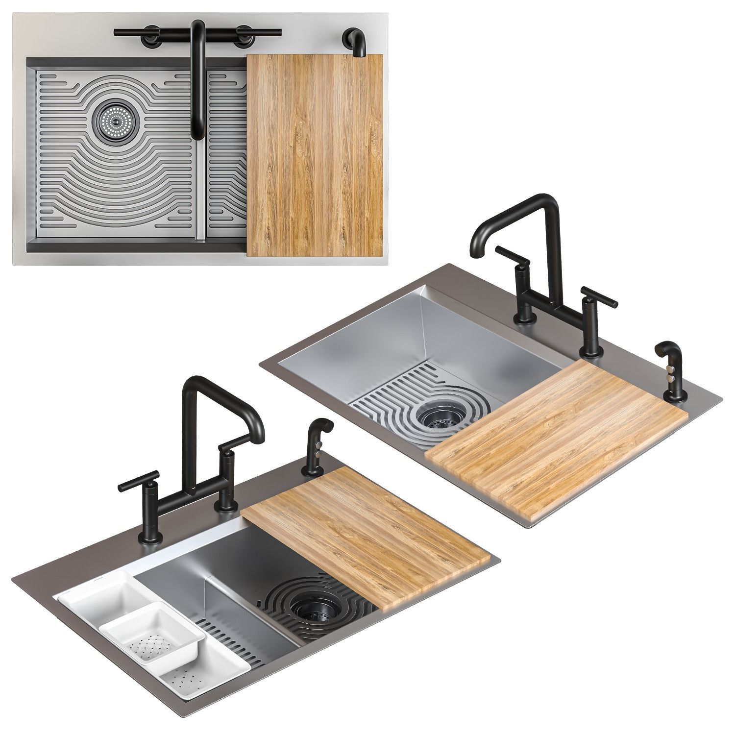 Kohler sink set2 3D model_2