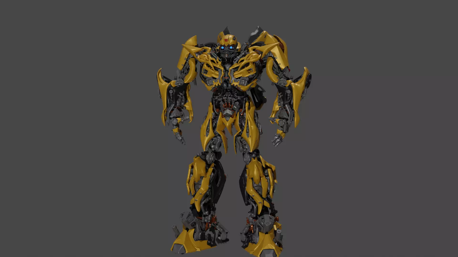 Bumblebee rigged 3d model Free 3D model_0