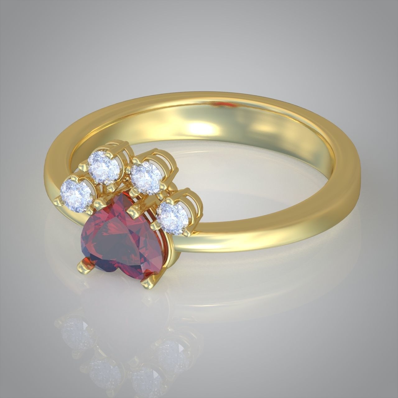 Diamond ring 0388 3D printable model10 3D print model_8