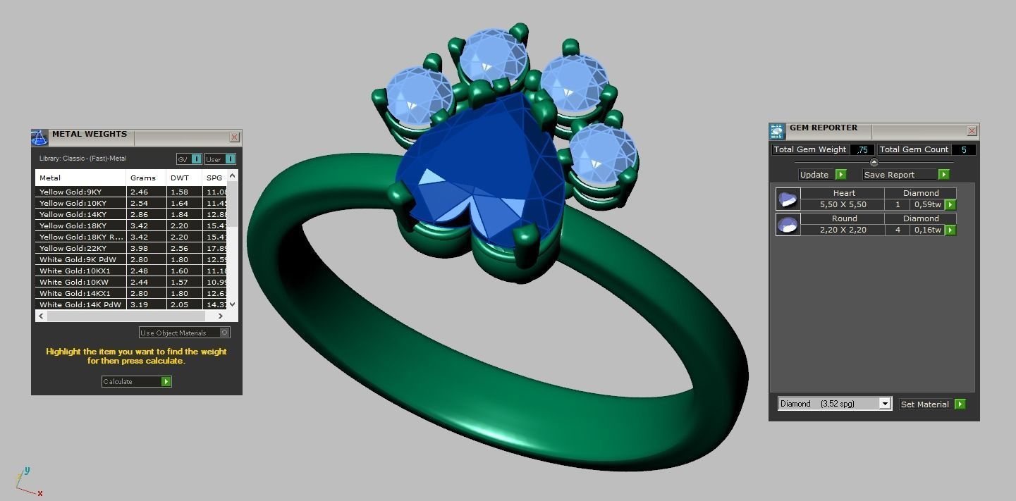 Diamond ring 0388 3D printable model10 3D print model_15