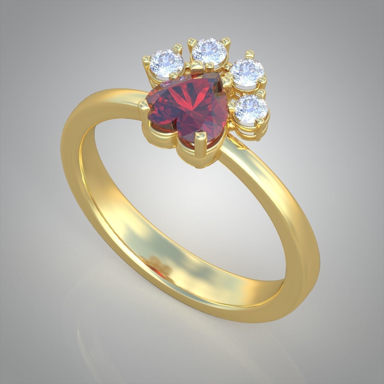 Diamond ring 0388 3D printable model10 3D print model_3