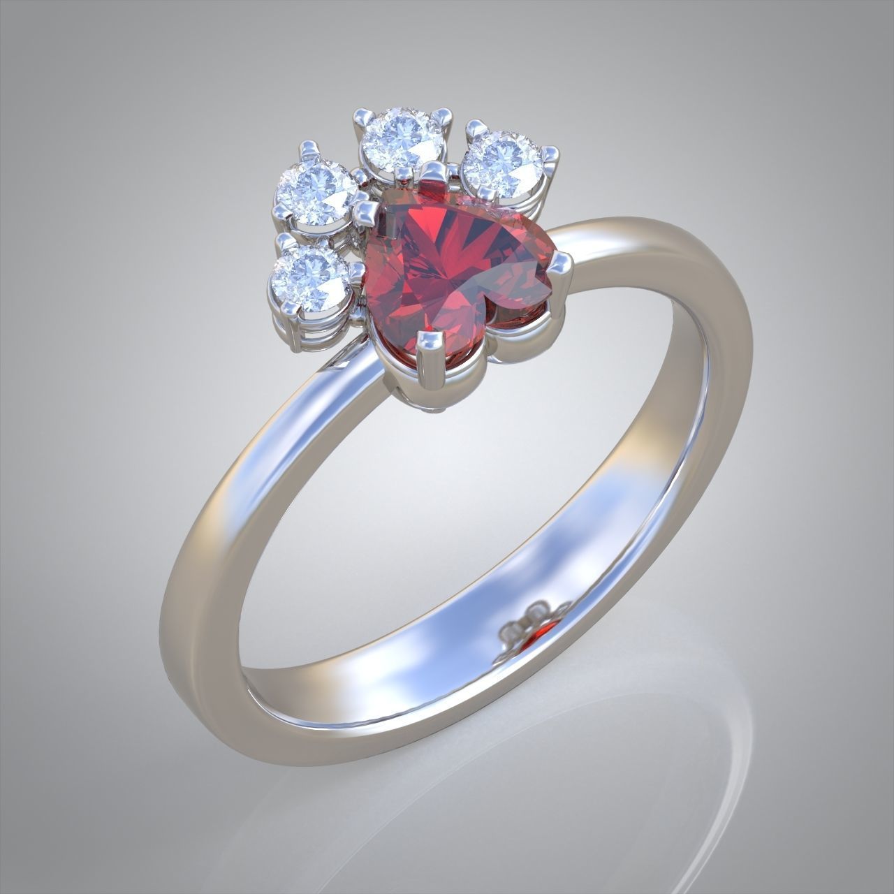Diamond ring 0388 3D printable model10 3D print model_5