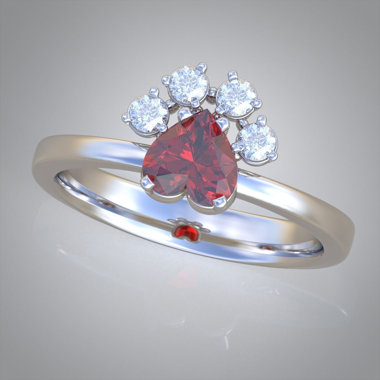 Diamond ring 0388 3D printable model10 3D print model_1