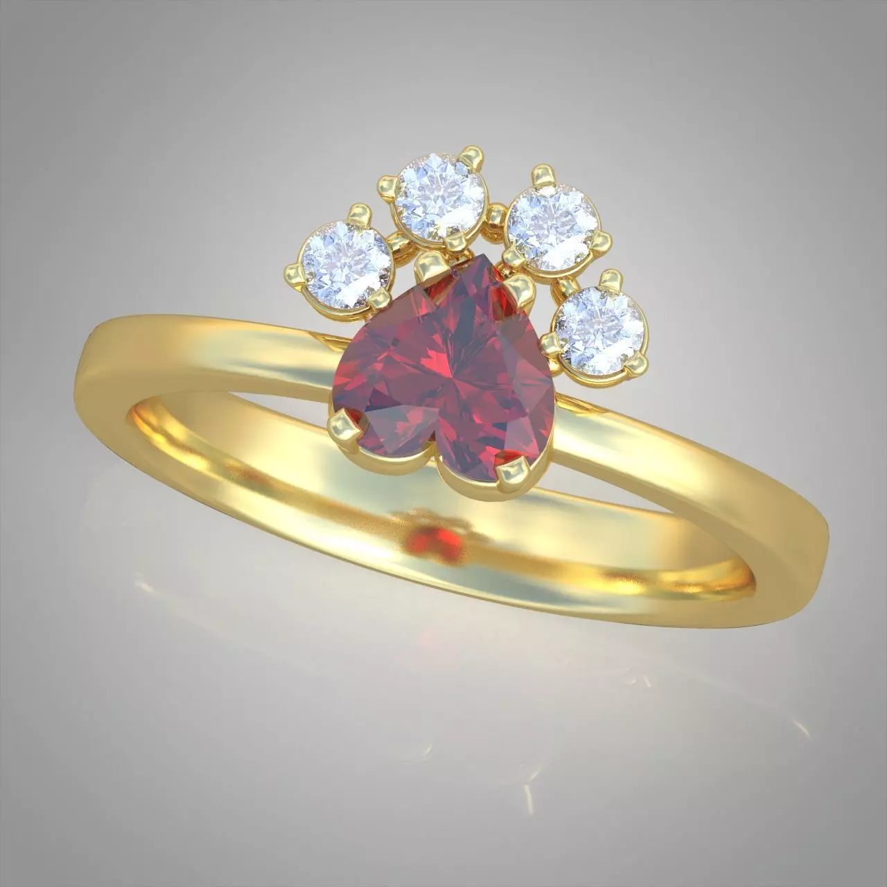 Diamond ring 0388 3D printable model10 3D print model_0