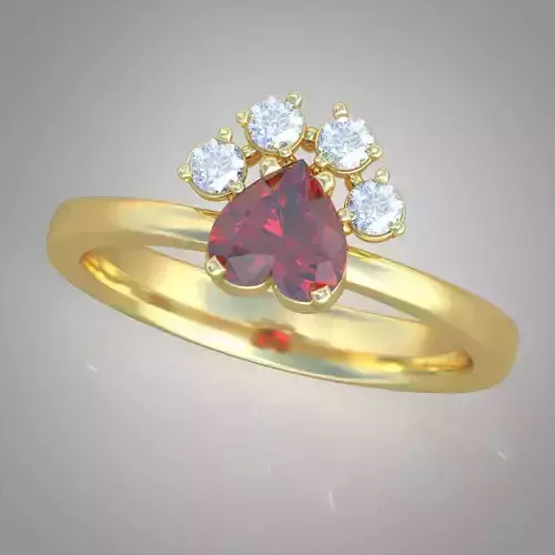 Diamond ring 0388 3D printable model10